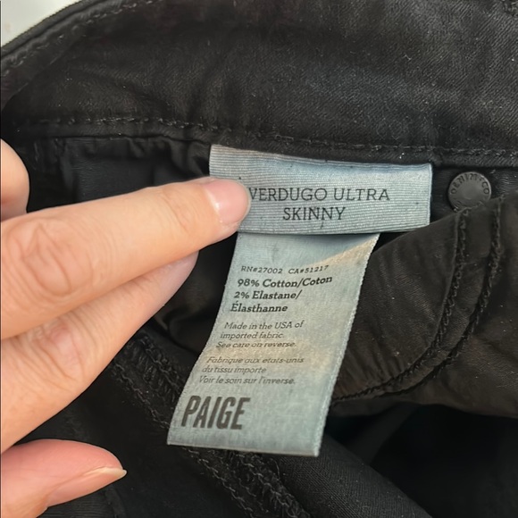 PAIGE Verdugo Ankle Skinny Jeans - Black - Picture 5 of 13
